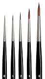 da Vinci Brushes 5359 da Vinci Watercolor Russian Red Sable 5359-5 Brush Set-Includes Series 36 Sizes 0, 1, 2, 4 & 6-Round Shape