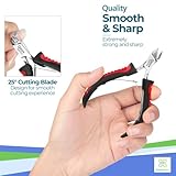 Premium Cuticle Trimmer Stainless Steel Nipper – Sharp Blades with Double Spring – Manicure Pedicure Tool for Home and Salon (Black/Red)