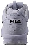 Fila Women's Disruptor II Sneaker, White/White/Black, 8 M