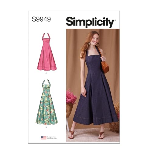 Simplicity SS9949U5 Misses' Flared Dress Sewing Pattern Packet, Design Code S9949, Sizes 16-18-20-22-24, Multicolor