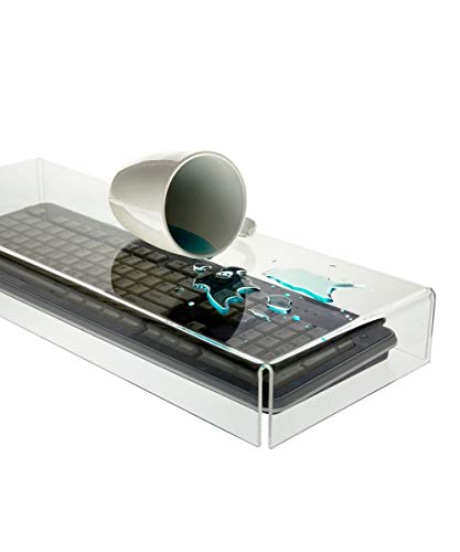 Source One Premium Clear Acrylic Keyboard Cover, Protector -20" W x 2.5" H x 7.75" D