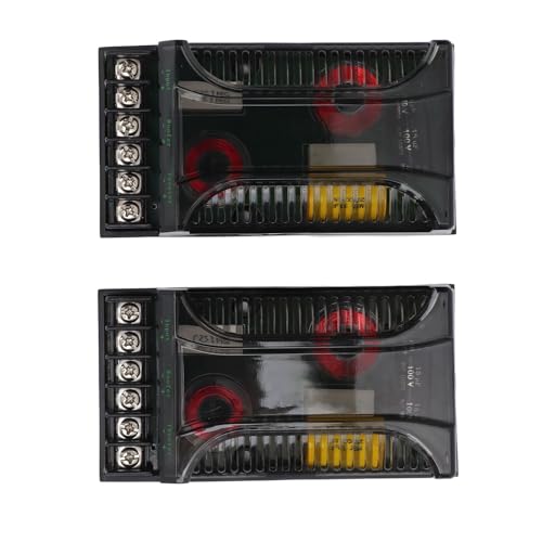 Srum 2 Way Car Audio Crossover, 2pcs Speaker Frequency Divider Car Audio Passive Crossover Up to 300 Watts, Overcurrent Protection Heat Dissipation Universal Speaker Frequency Divider