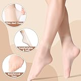 MANZI 12 Pairs Women's Ankle High Sheer Socks, 6 Pairs Black and 6 Pairs Nude