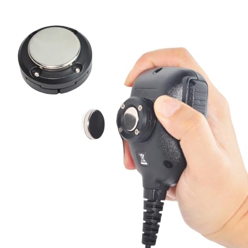 UAYESOK Magnetic Mobile Radio Mic Car Mount Holder, CB Mic Hanger Clip with Adhesive Back for Kenwood KMC-30 KMC-32 KMC-35 KMC-36 Motorola PMMN4090 HMN3596A HLN9073 RMN5052A