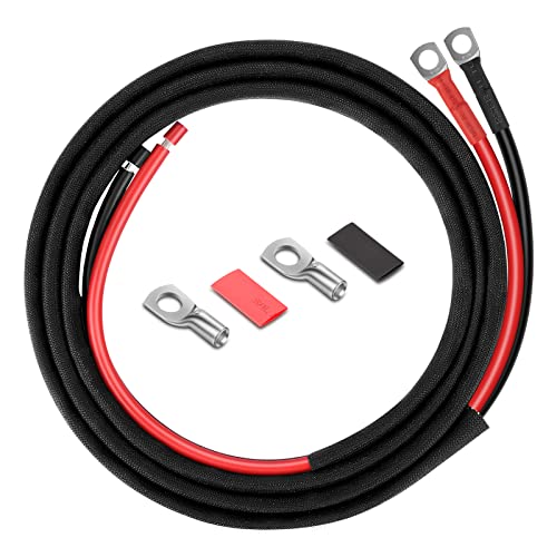 Geosiry 8 Gauge Battery Cable, 8 AWG Battery Cable Connect Battery and Charge Controller for Solar Panel Automotive RV Motorcycle Marine (8AWG 8FT)