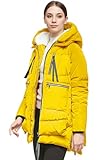 Orolay Women's Thickened Down Jacket Yellow Medium