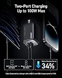 Anker Prime 100W USB C Charger, Anker GaN Wall Charger, 3-Port Compact Fast PPS Charger, for MacBook Pro/Air, Pixelbook, iPad Pro, iPhone 16/Pro, Galaxy S23/S22, Note20, Pixel, Apple Watch, and More