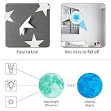 1049 Pieces Luminous Sticker Wall Decal Luminous Stars self-Adhesive Children's Room Wall Stickers Moon and Stars Fluorescent Wall Stickers, Stickers for Children's Rooms Girls Decorative