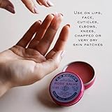 C.O. Bigelow All Purpose Salve Lip Balm Tins, Rose Salve Pack of 3 for Chapped Lips & Dry Skin - Moisturizing Lip, Cuticle 0.8 oz each