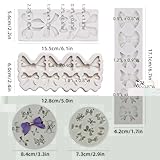 Growtail 5 Pack Bow Silicone Mold,Bow Fondant Mold,Bow Molds for Chocolate Bowknot Cake Pop Decorations