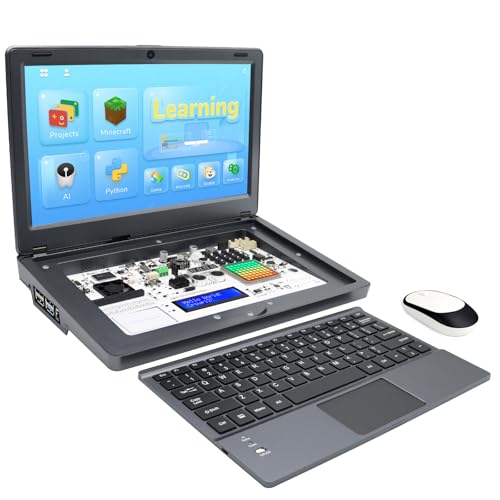 ELECROW for Raspberry Pi 5 8GB Kit, with Pi 5 8GB Single Board Computer, Crowpi2 - All in One Kit for Raspberry Pi Laptop with 11.6inch Display, Learning Programming Kit with Sensors (8GB RAM)