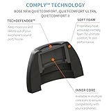 Comply Foam Ear Tips for Bose New QuietComfort, QuietComfort Ultra and QuietComfort II, Medium, 3 Pairs, Black, Ultimate Comfort, Unshakable Fit, Replacement Earbud Tip, Made in The USA