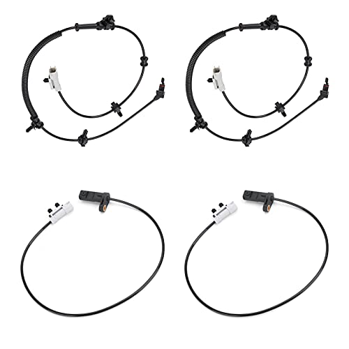 1Set ABS Wheel Speed Sensors Front Rear Left Right 56044144AD 56044144AC 56044146AB 56044146AA ALS2113 ALS1401 Compatible with J-eep Commander 2006-2010 Grand Chrokee 2005 2006 2007 2008 2009 2010