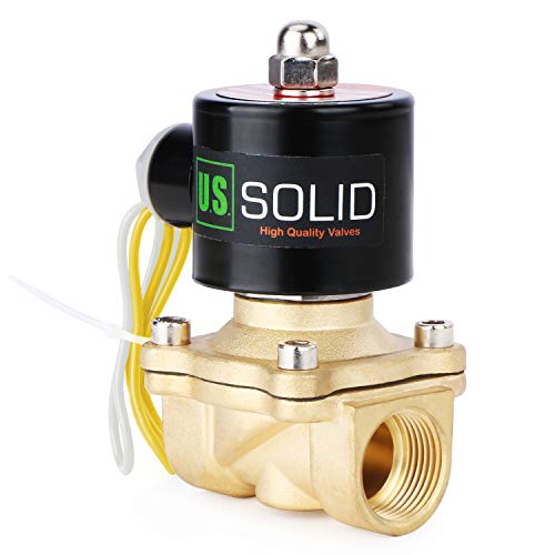 U.S. Solid 3/4" Brass Electric Solenoid Valve 110V AC Normally Closed Non-potable Water, air, Diesel