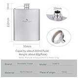 usharedo Titanium Hip Flask Outdoor Camping Hiking Climbing Pocket Alcohol Whiskey Flask Flagon Wine Pot 7oz/200ml