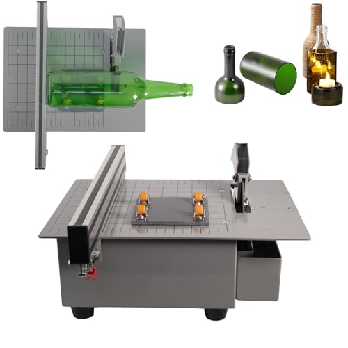 Deruilong Electric Bottle Cutter, Glass Bottle Cutter, Glass Cutter, Stain Glass Cutter Stone Cutter Brittle and Hard Materials Cutter Trim Saw - Rock, Stone, Glass Cutting, Trimming, Sawing Machine