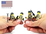 Battle Brick Collectible US Army WW2 Tan Soldiers Complete Squad Custom Minifigures | Genuine Military Minifig | Printed in The USA | 1.6 Inches Tall | Great Gift for Ages 8+ to Adult AFOL