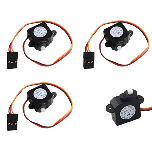 RCmall 4Pcs DM-S0020 2.1g Ultra-Micro Servo Coreless Motor 2g Digital Servo with JR Connector 3.7V-5V for RC Hobby