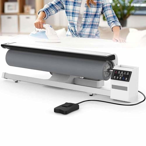 Commercial Roller Ironing Machine,36inch Professional Rotary Steam Press with Foot Pedal,2950W Continuous Steam Hotel Linen Ironing Machine,for Hotel Linen & Bed Sheets