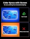 FFJ TV Lights That Change with TV, 18ft Cuttable TV LED Backlight for 75-85 Inch Screen and PC Monitor, TV Backlight with Sensor, Smart App Control, Game & Music Sync Color Changing Lights