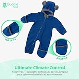 Fleece Baby Bunting Bodysuit – Infant One Piece Kids Hooded Romper Outerwear Toddler Jacket