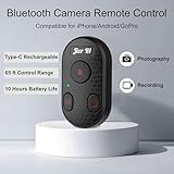 Wireless Bluetooth Remote Control for iPhone, GoPro Remote: Ultra-Portable, Effortless Pairing, Type-C Rechargeable, Long-Lasting, Seamlessly Works with iPhone, Android, GoPro, iPad for Remote Shutter