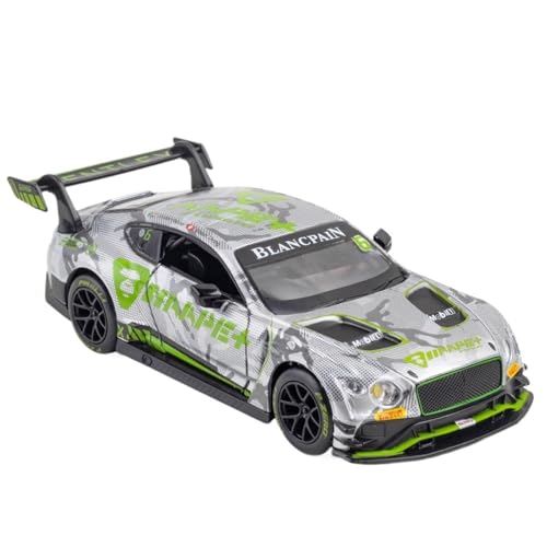 YEJULMRH Scale Finished Model Car 1:32 for Audi R8 GT3 Car Model Alloy Diecast Cars with 3 Doors Opened Sound and Light Pull Back Vehicle for Kids' Gifts Miniature Die-cast Vehicle(GT3 No.6)