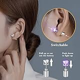 esonstyle 5 Pairs Glow Earrings, Light Up Stud Earrings, LED Earrings Glowing, Light Up Earrings for women, LED Earrings for Men, Diamond Ear Drop Pendant Stud Stainless