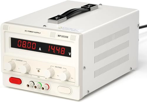 AC110V Bench Power Supply, 0-30V 0-20A Variable Power Supply, DC Power Supply Variable, Adjustable Switching Regulated Lab Power Supply, High Precision DC Power Source