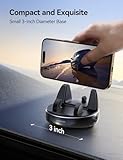 JOYROOM Car Phone Holder, [Adjustable Spring Design] Dashboard Cell Phone Holder with Non-Slip Silicone, 360° Rotatable & Vertical 30° Adjustable Car Phone Mount, Compatible with Smartphones, Black