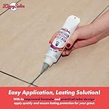 ZippySolve Tile Grout, Repair Kit,Restore & Renew Tile Joints Line, Fast Drying Tile Grout Paint Squeeze Tube for Bathroom Shower Kitchen Floor Tile, Waterproof (8.8 oz) (Grey)