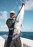 Madmacs 200mm High Speed Sinking 8" Trolling Lure for Bluefin Tuna Yellowfin Wahoo and Mahi Mahi, Hot Pink Mackerel