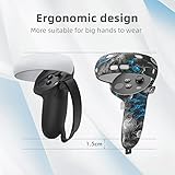 AIXOTO VR Accessories for Oculus Quest 2, Silicone Face Cover/Controller Grip Cover/VR Shell Cover/Lens Cover/10PCS Disposable Eye Cover are Included in VR Headset Accessories Set,(Phantom)