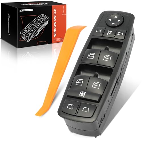 A-Premium Black Master Power Window Switch Compatible with Mercedes-Benz W164 W251 R320 R350 R500 GL320 GL350 GL450 GL550 Front Left Driver Side