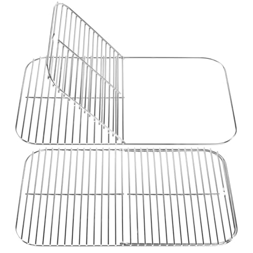 SafBbcue Cooking Grid for PK Barbecue Grills Hinged Grid Grate for PK 99010 Grills Replacement for Series 300, 3714, 3611 Smoker Stainless Steel, Compatible with PK Grill Pre-1997 Models