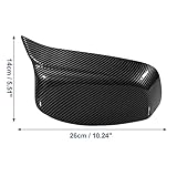 X AUTOHAUX Pair Car Exterior Rear View Mirror Covers Cap Replacement for BMW 5 Series E60 E61 E63 E64 2004-2007 Carbon Fiber Pattern