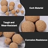 uxcell 8 Pcs Wine Carafes Cork Ball, 35mm/1.4 Inch Wooden Cork Stopper Wooden Ball Stopper Cork Caps Stoppers for Wine Decanter Glass Bottle Replacement