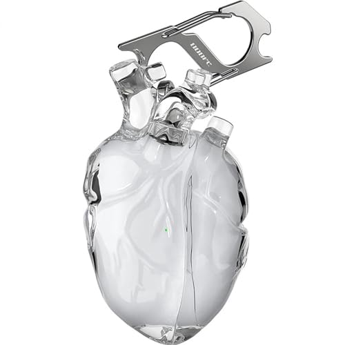for Airpods 4 Case 3D Heart, Soft Silicone Protective Case with Keychain, Fantasy Design for Airpod 4 Case (Clear, Airpods 4)