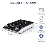 LACHOI Magnetic Stirrer 5.9 inch Magnetic Stir Plate with stir bar LCD Display 100-1600RPM Max Stirring Capacity 5000ml Digital Magnetic Stir Plate Magnetic Mixer Lab Stirrers(No Heating)