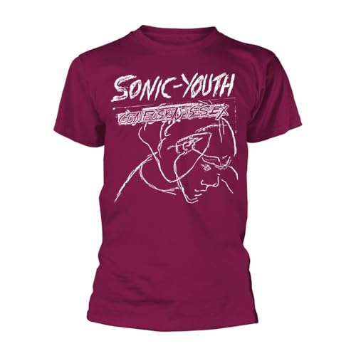 Sonic Youth Unisex Adult Confusion Is Sex T-Shirt (M) (Maroon)
