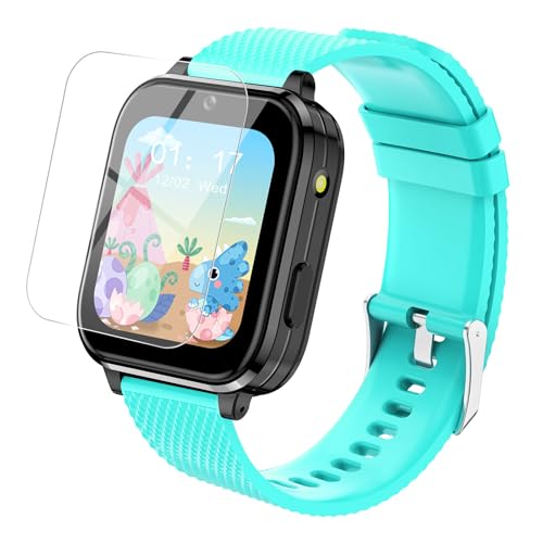 cjc 4G Smart Watch for Kids, Kids Watch for Ages 4-12 - Includes 2 Way Call, SOS Alerts, Parental Controls, Games, Camera, Alarm, Music Children's Smart Watch Gift (Sky Blue)
