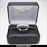 Dazzlingrock Collection 0.25 Cttw Round White Diamond Three Row Micro-Pave Men's Wedding Band in 10K Solid White Gold, Size 10