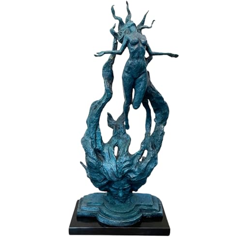 YouFine Beethoven Rhapsody Abstract Bronze Sculpture, 30.3'' Handmade Hot Casting Blue Patina Statue – Collectible Fine Art for Gallery, Museum, Home, Hotel Décor