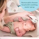 The First Years Rain Shower Baby Bathtub — Baby Spa for Newborn to Toddler — Includes Convertible Bathtub and Sling with Soothing Spray — Baby Bath Essentials