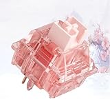 GUYEKS Gateron Ink v2 Pink Linear Keyboard Switches,5-pin Pre lubed 50gf Switches Mechanical Keyboard Switch (72PCS, Pink Ink v2)