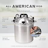 All American 1930: 25qt Pressure Cooker/Canner (The 925) - Exclusive Metal-to-Metal Sealing System - Easy to Open & Close - Suitable for Gas, Electric, or Flat Top Stoves - Made in the USA