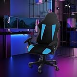 PEKJI Gaming Chair Covers, Computer Chair Slipcovers Cover Stretchable Elastic Machine Washable of Computer Video Game Office Chair Cover(Blue)