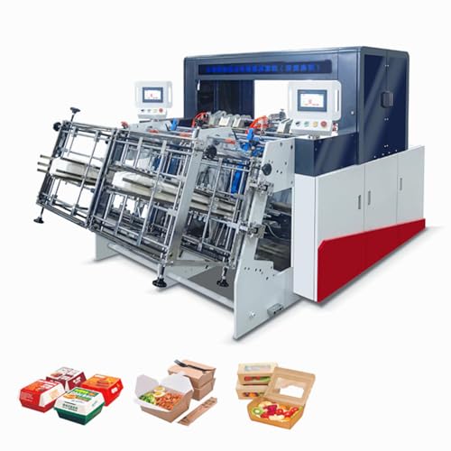 Paper Carton Forming Machine Automatic Burger Box Machine Carton Box Maker for Quick Service Restaurants, Delivery Kitchens, and Food Packaging Lines
