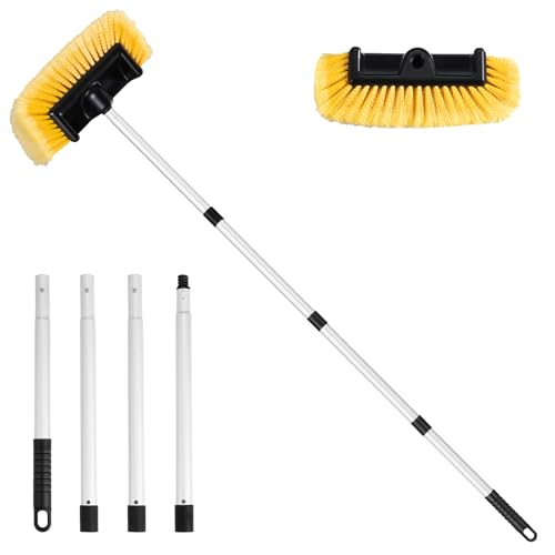 Ordenado 62" Car Wash Brush with Long Handle, Soft Bristle Car Cleaning Brush Supplies, Car Brushes for Washing Exterior, Car Washing Brush Scratch-Free Car Wash Mop Kit Universal for Car RV Truck SUV