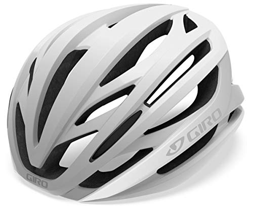 Giro Syntax MIPS Adult Road Cycling Helmet - Matte White/Silver, Medium (55-59 cm)
